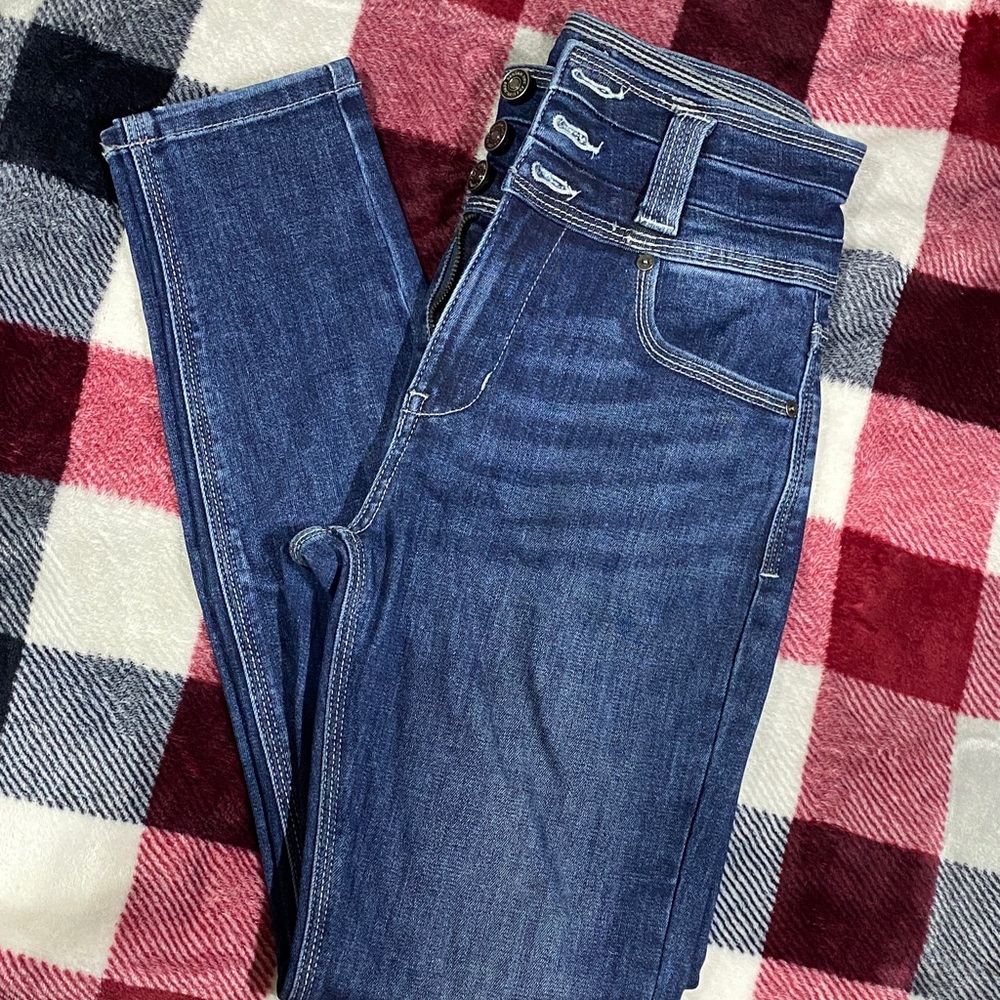KanCan High Rise Dark Blue Jeans